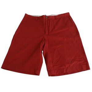 Banana Republic Clean City Chino Shorts Men Size 36 Red Cotton Flat Front